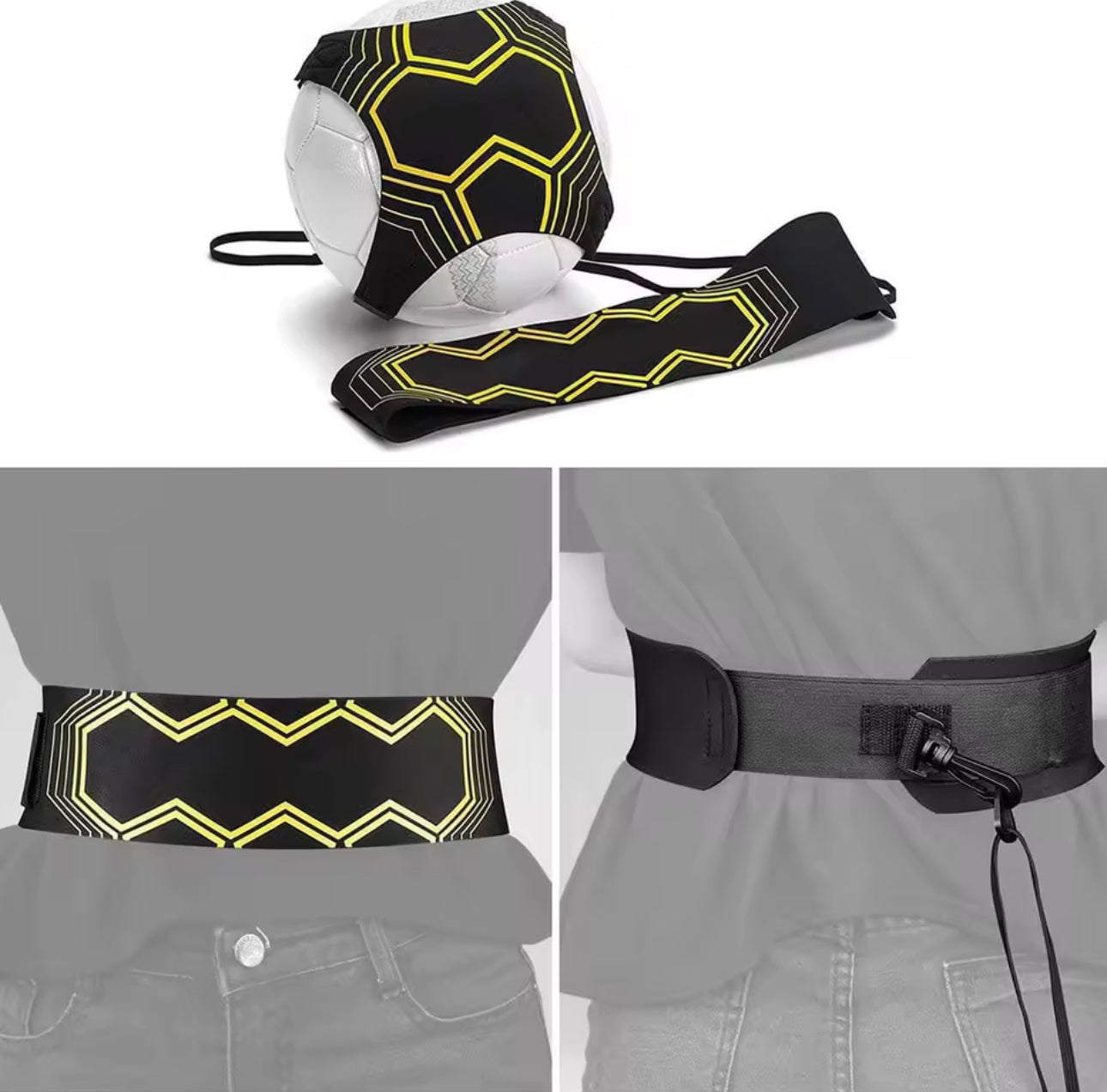 SoccerVault Adjustable Soccer Training Belt with Elastic Cord