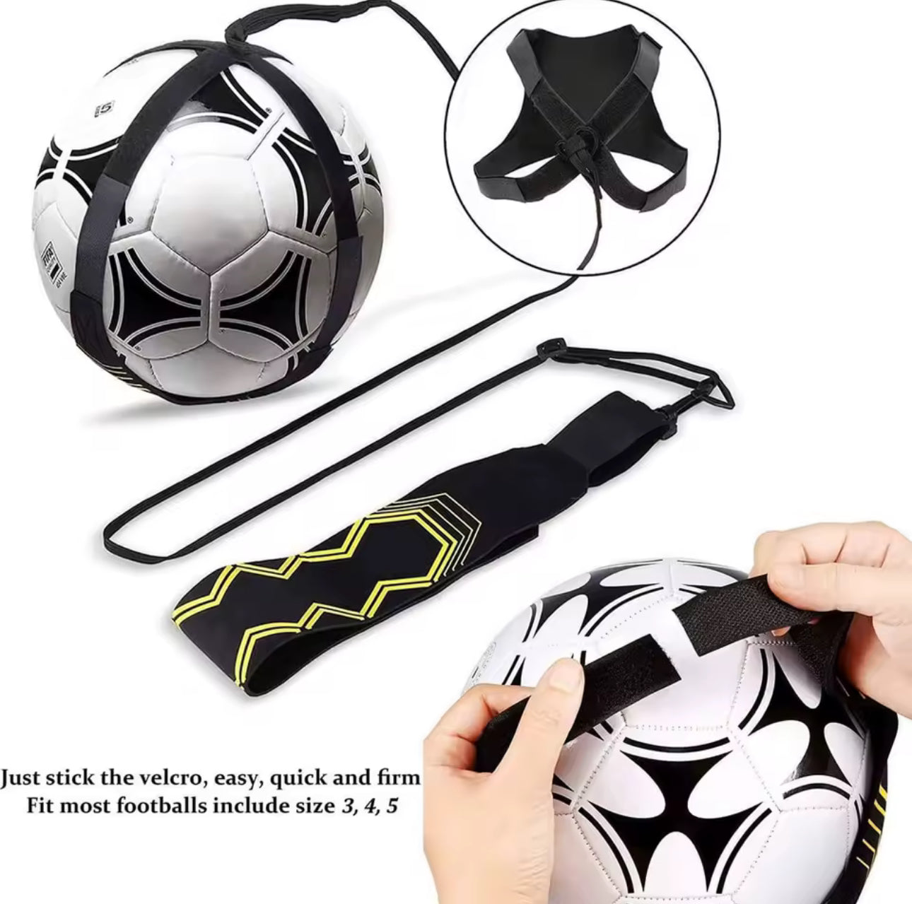 SoccerVault Adjustable Soccer Training Belt with Elastic Cord